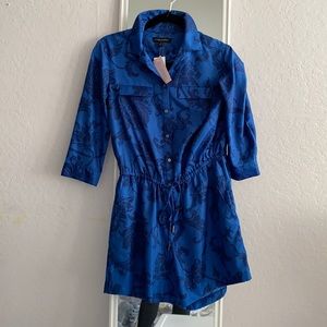 New with tags- Banana Republic blue floral print romper. 4P